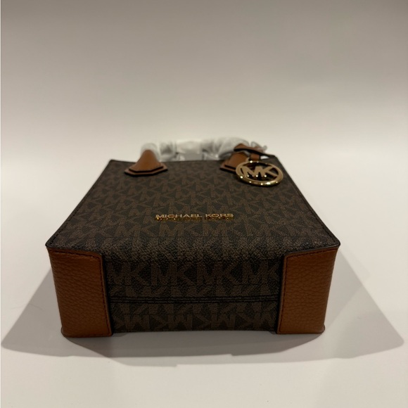 Michael Kors Dark Brown Mini Monogram Handbag - Picture 5 of 9